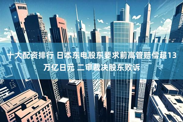 十大配资排行 日本东电股东要求前高管赔偿超13万亿日元 二审裁决股东败诉